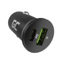 Ładowarka samochodowa Green Cell PowerRide Nano 38W USB-C USB-A Power Delivery 3.0 z szybkim ładowaniem Ultra Charge