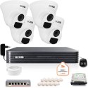 Zestaw monitoringu IP BCS Basic 4x Kamera BCS-B-EIP15FR3(2.0) Rejestrator z dyskiem 1TB BCS BASIC