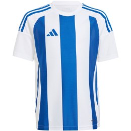 Koszulka dla dzieci adidas Striped 24 biało-niebieska IW2134