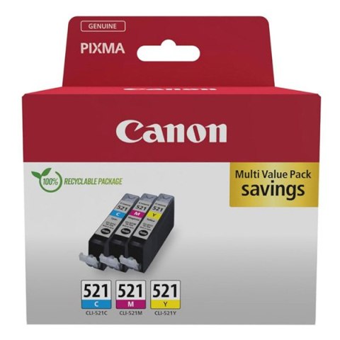 Canon oryginalny ink / tusz CLI-521 CMY, 2934B015, CMY, multipack