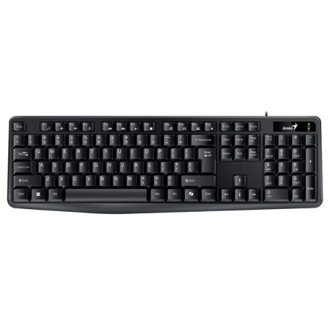 Genius KB-117 COPILOT, klawiatura CZ/SK, klasyczna, wodoodporny rodzaj przewodowa (USB), czarna, nie