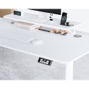 Biurko, elektycznie regulowany, 120X60 cm, 72-117 cm, HIGHLANDER WHITE, biały, ULTRADESK