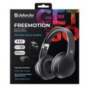 Defender FreeMotion B595, słuchawki z mikrofonem, regulacja głośności, czarna, 2.0, 40 mm przetworniki typ USB