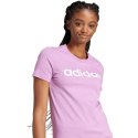 Koszulka damska adidas Loungewear Essentials Slim Logo Tee fioletowa IY9192