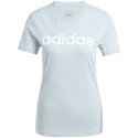 Koszulka damska adidas Loungewear Essentials Slim Logo Tee jasnoniebieska IY9188