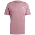 Koszulka męska adidas Essentials Single Jersey Embroidered Small Logo różowa IX0120