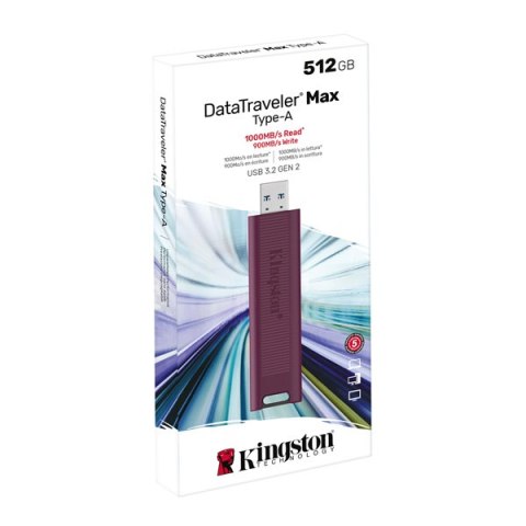 Kingston USB flash disk, USB 3.0, 512GB, DataTraveler Max, Bordowy, DTMAXA/512GB, USB A