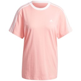 Koszulka damska adidas Essentials 3-Stripes Tee różowa IY1698