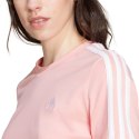 Koszulka damska adidas Essentials Slim 3-Stripes Tee różowa IY4200