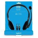 Logitech Stereo H110, słuchawki z mikrofonem, szara