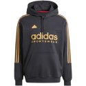 Bluza męska adidas House of Tiro Nations Pack Hoodie czarno-złota IW8869