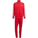 Dres męski adidas Basic 3-Stripes Tricot Track Suit czerwony IJ6056