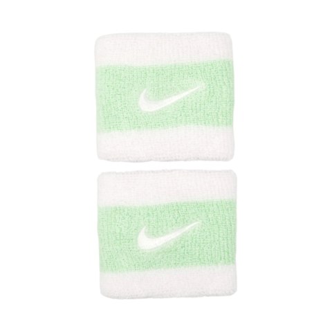 Frotki na nadgarstek Nike Swoosh Wristbands 2 szt. biało-zielone N0001565117OS