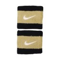 Frotki na nadgarstek Nike Swoosh Wristbands 2 szt. czarno-złote N0001565055OS