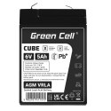 Green Cell Cube AGM VRLA IP54 6V 5Ah bezobsługowy akumulator do systemu alarmowego kasy fiskalnej zabawki