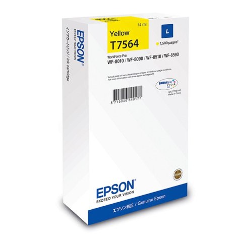 Epson oryginalny ink / tusz C13T75644N, T7564, L, yellow, 1500s, 14ml, 1szt