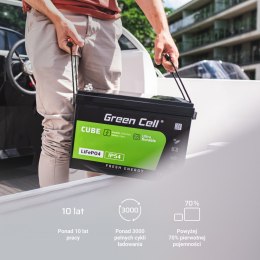 Green Cell CUBE Akumulator LiFePO4 100Ah 12.8V 1280Wh Litowo-Żelazowo-Fosforanowy do Fotowoltaiki, Przyczep kempingowych, Łodzi