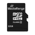 MediaRange Micro Secure Digital Card, 32GB, micro SDHC, MR959, UHS-I U1 (Class 10), z adapterm