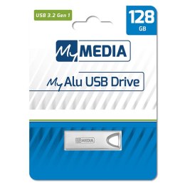 MyMedia My Alu USB 3.2 Gen 1, 128GB, srebrny, 69278, USB 3.2