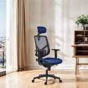 Powerton Ergonomiczny fotel biurowy Tina, Ciemny niebieski