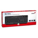 Genius KB-118 II COPILOT, klawiatura CZ/SK, klasyczna, wodoodporny rodzaj przewodowa (USB), czarna