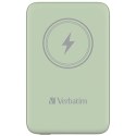 Power bank Verbatim 32246, 10 000mAh z ładowaniem bezprzewodow, 5V,, zielony