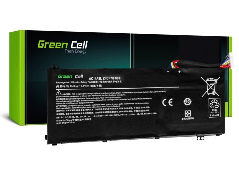 Green Cell baterie pro Acer Aspire Nitro V15 VN7-571G VN7-572G VN7-591, G, Li-Ion, 11.4V, 3800mAh, AC54