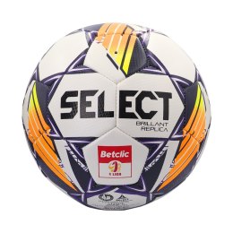 Piłka nożna Select Brillant Replica DB Betclic 1 Liga v24 biało-pomarańczowo-fioletowa 18766