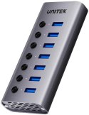 Unitek Hub USB A 3.0 7w1, 5Gbps z przełącznikami portów UNITEK