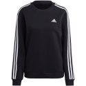 Bluza damska adidas Essentials 3-Stripes Fleece czarna HZ5744