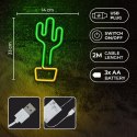 Neon LED Light CACTUS orange green Bat + USB FLNE02 Forever Light