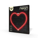 Neon LED Light HEART red Bat + USB FLNE07 Forever Light