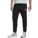 Spodnie męskie adidas Essentials Fleece Regular Tapered Cargo czarne HL2226