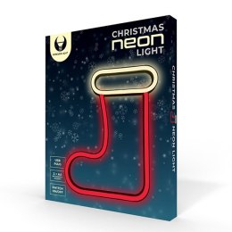 Neon LED CHRISTMAS SOCK white red FLNE23 Forever Light