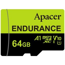 Apacer Endurance V30 A1, 64GB, micro SDXC, AP64GEDM1D05-R, UHS-I U3 (Class 10)