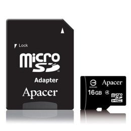 Apacer Karta pamięci Secure Digital Card, 16GB, micro SDHC, AP16GMCSH4, Class 4, bez adaptera, EOL