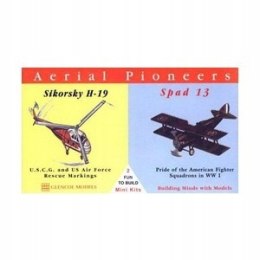 Model plastikowy - Pionierzy lotnictwa Aerial Pioneers - Spad 13 / Sikorsky H-19 - Glencoe Models (2szt)