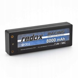 Redox RACING 8000 mAh 7,4V 50C Hardcase - samochodowy pakiet LiPo