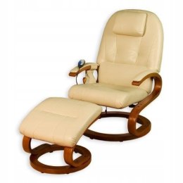 Ekskluzywny fotel z masażem Stilista kremowy