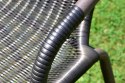 Krzesło ogrodowe Bistro rattanowe - czarne z brązową strukturą