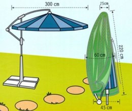 Pokrowiec na parasol ogrodowy (do max. 3 m)