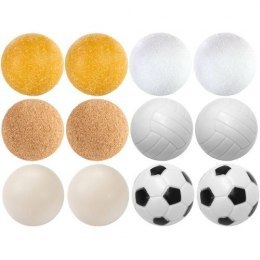 Zestaw piłeczek do piłkarzyków różne rodzaje 12 szt. 35 mm