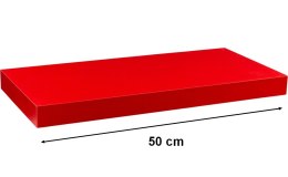 Półka ścienna STILISTA Volato mat czerwona, 50 cm
