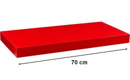 Półka ścienna STILISTA Volato matna czerwona, 70 cm