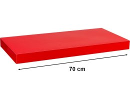 Półka ścienna STILISTA Volato czerwona z połyskiem, 70 cm