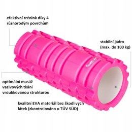 Wałek do masażu MOVIT 33 x 14 cm, różowy