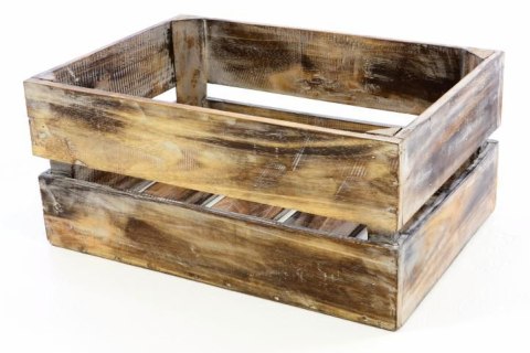 Drewniane pudełko VINTAGE DIVERO brązowe - 51 x 36 x 23 cm