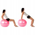 Piłka gimnastyczna MOVIT z pompką - 85 cm - różowa