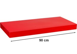 Półka ścienna STILISTA Volato czerwona z połyskiem,90 cm