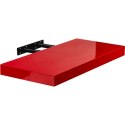 Półka ścienna STILISTA Volato czerwona z połyskiem,90 cm
